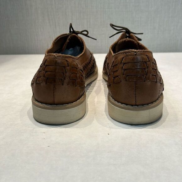Rogers Leather Huarache Shoes Sandals Woven Mens Sz 8.5 Womens Sz 10 MEX Sz 27 - Picture 4 of 9